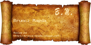 Bruncz Magda névjegykártya